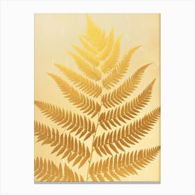 Pattern Poster Golden Leather Fern 4 Canvas Print