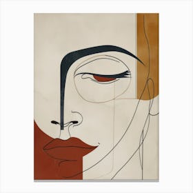 Abstract Portrait Of A Woman Canvas Print