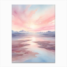 Watercolor Landscape Painting Canvas Print