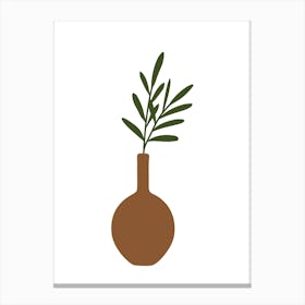 Olive Tree In A Vase Canvas Print