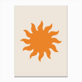 Sole Orange Canvas Print