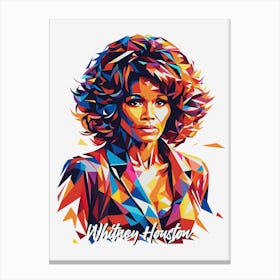 Whitney Houston 02 Portrait Music Icon WPAP Pop Art Canvas Print