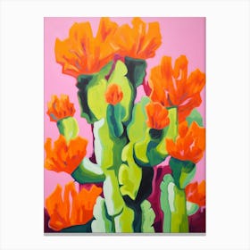 Cactus Painting Devils Tongue 3 Canvas Print