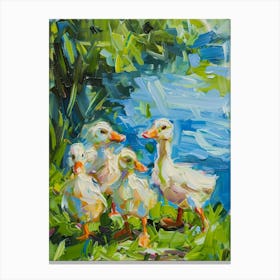 Duck Family Canvas Print