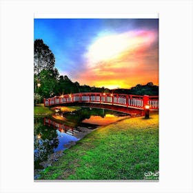 Sunset Bridge Canvas Print