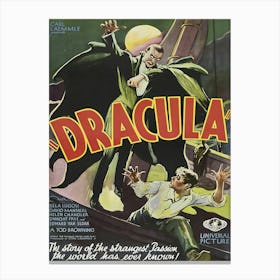 Dracula, Horror Movie Poster 1 Canvas Print