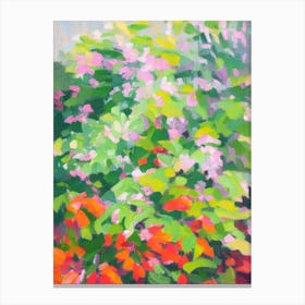 Croton Impressionist Painting Plant Canvas Print