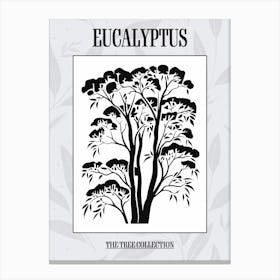 Eucalyptus Tree Simple Geometric Nature Stencil 1 Poster Canvas Print
