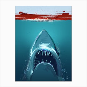 Jaws Shark Canvas Print