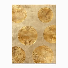 Gold Circles 5 Canvas Print