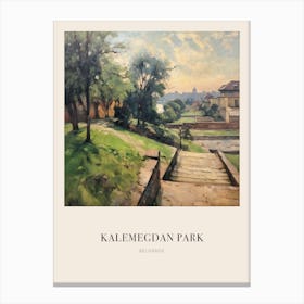 Kalemegdan Park Belgrade Serbia 3 Vintage Cezanne Inspired Poster Canvas Print