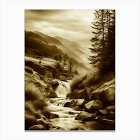 Stream In The Mountains 5 Canvas Print