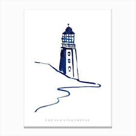 The Old Lighthouse, Sea , Handpainted Art Print Canvas Print