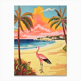 Eagle Beach, Aruba, Matisse And Rousseau Style 2 Canvas Print