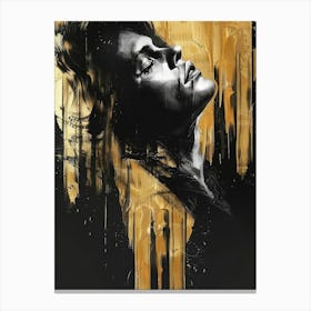 Gold And Black 110 Canvas Print