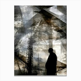 Silhouette Of A Man 11 Canvas Print