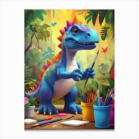 Dinosaur Painting 9 Canvas Print