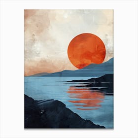 Sunset Over Water Canvas Print