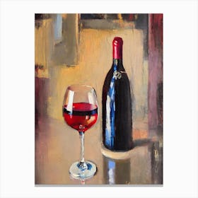 Pinotage Rosé 1 Oil Painting Cocktail Poster Canvas Print