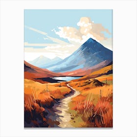 West Highland Way Ireland 4 Hiking Trail Landscape Canvas Print