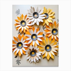 Paper Flower Wall Art Canvas Print