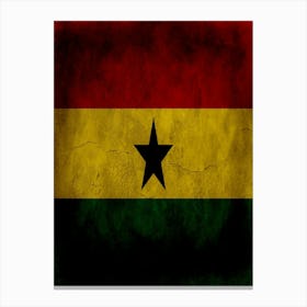Ghana Flag Texture Canvas Print