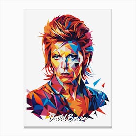 David Bowie 01 Portrait Music WPAP Pop Art Canvas Print