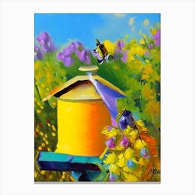 Bee Feeder 3 Painting Canvas Print