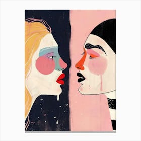 Two Women Kissing 19 Canvas Print