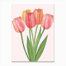 Watercolor Tulips 2 Canvas Print