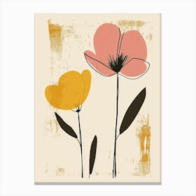 Algiers Flower Market Boho Minimalist Style Canvas Print