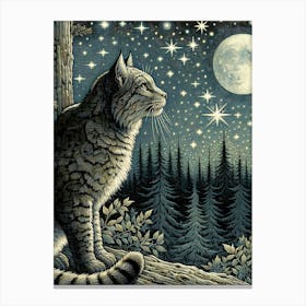 Cat At Night, I'll Be There, One Day! Canvas Print