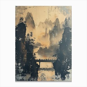 Antique Chinese Landscape Painting 10 Canvas Print