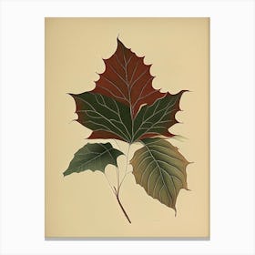 Poinsettia Leaf Rousseau Inspired Canvas Print