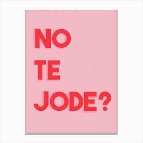No Te Jode Canvas Print