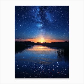 Night Sky With Stars And Milky 1 Canvas Print