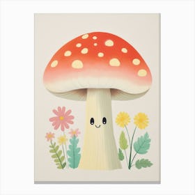 Friendly Kids Mushroom Canvas Print
