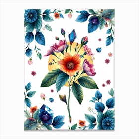 Floral Frame Canvas Print