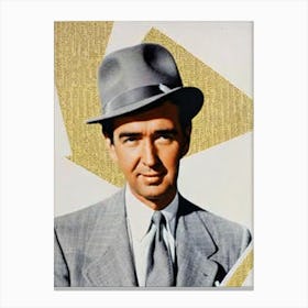 James StewMovies art Retro Collage Movies Canvas Print