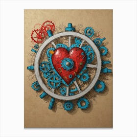 Heart With Gears 1 Canvas Print