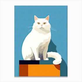 White Cat Canvas Print