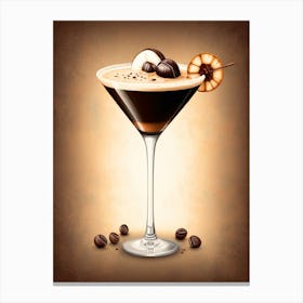 Cocktail With Coffee And Chocolate Canvas Print