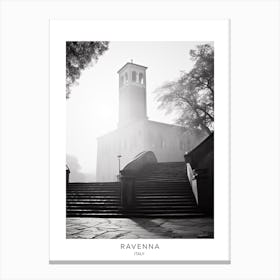 Poster Of Ravenna, Italy, Black And White Analogue Photography 1 Canvas Print