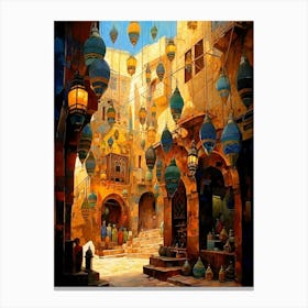 Grand Bazaar Kapal Pixel Art 10 Canvas Print