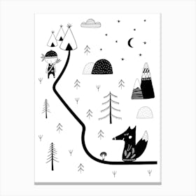 Little Explorer Winding Road Canvas Print