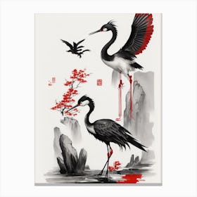 Chinese Cranes Canvas Print