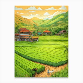 Rice Fields In Thailand Canvas Print