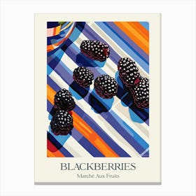 Marche Aux Fruits Blackberries Fruit Summer Illustration 2 Canvas Print