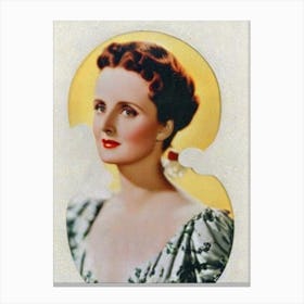 Mary Astor Retro Collage Movies Canvas Print