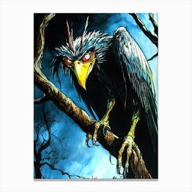 Sinister Cartoon Crow Canvas Print